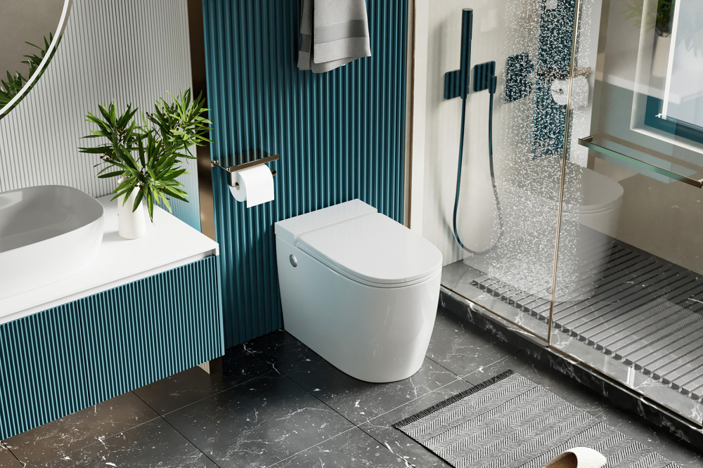 Унитаз Abber Bequem AC1114P приставной белый с импульсным смывом