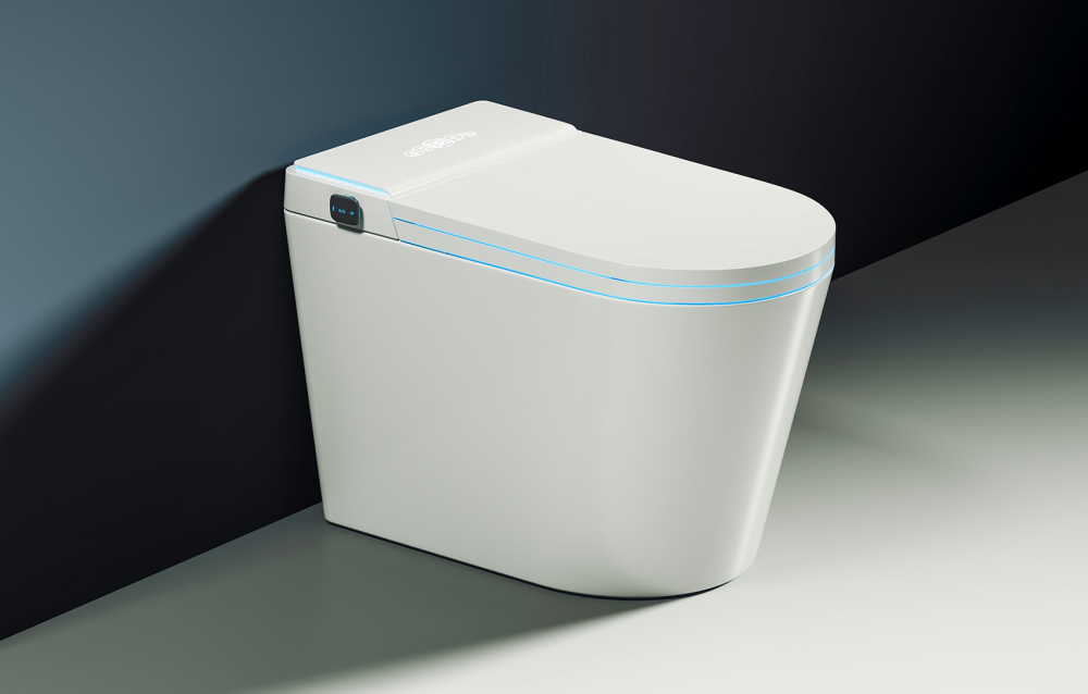 Электронный унитаз-биде Abber Bequem AC1117S приставной белый