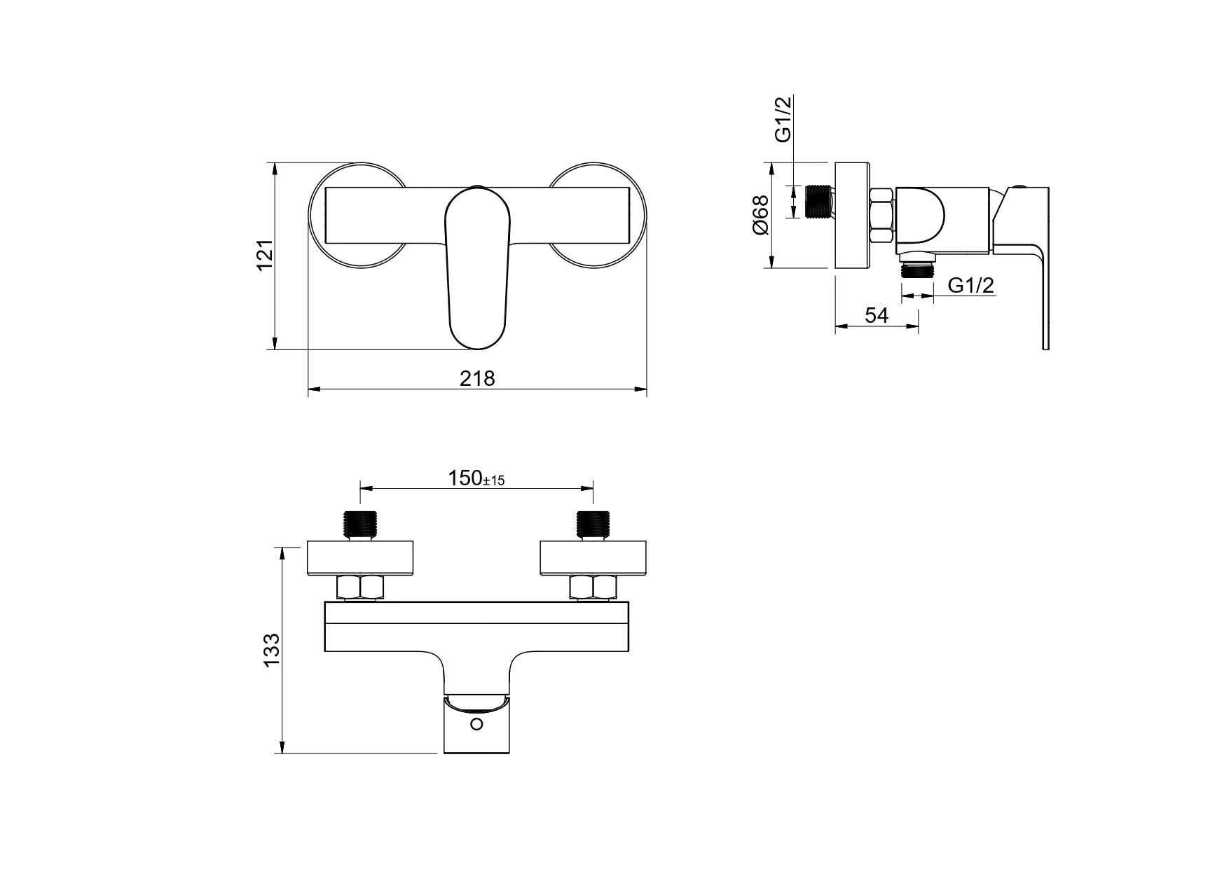 Смеситель Aquatek Оберон AQ1260BG для душа