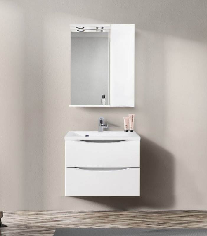 Зеркальный шкаф BelBagno Marino 60 см R, Bianco Lucido
