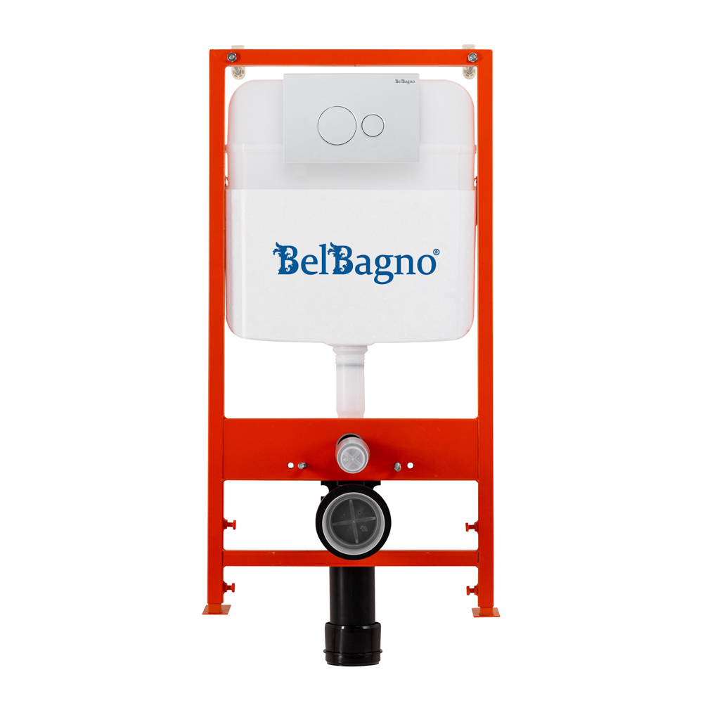 Инсталляция для подвесного унитаза BelBagno BB026/BB082BL с панелью смыва