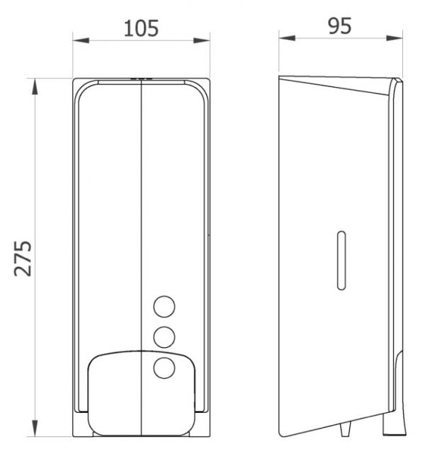  Диспенсер для жидкого мыла Nofer Classic Evo 03040.N