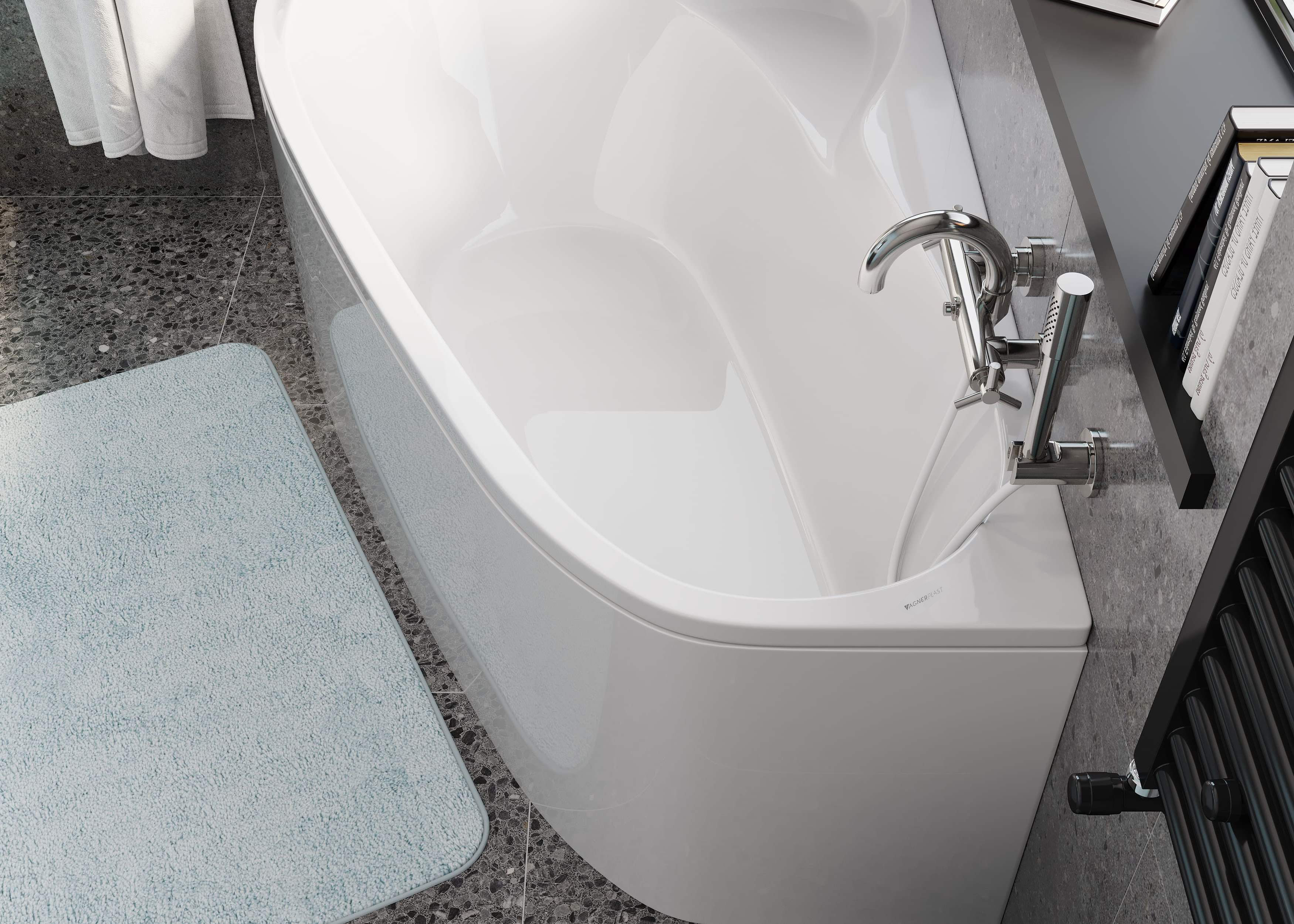 Акриловая ванна VAGNERPLAST Selena VPBA163SEL3LX-04 160х105 Left