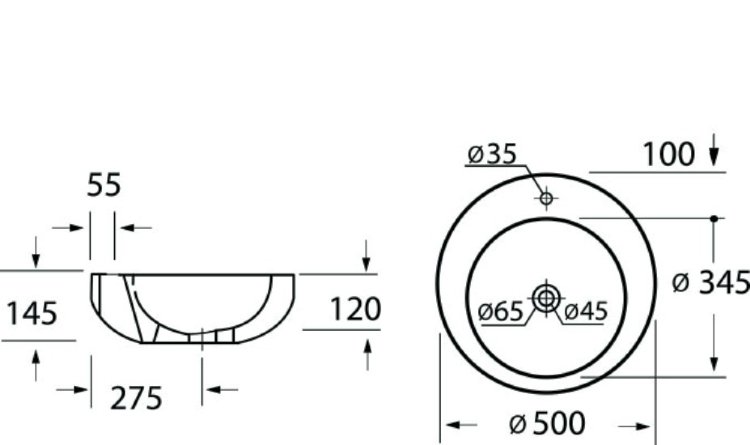 Раковина накладная BelBagno BB1053LW