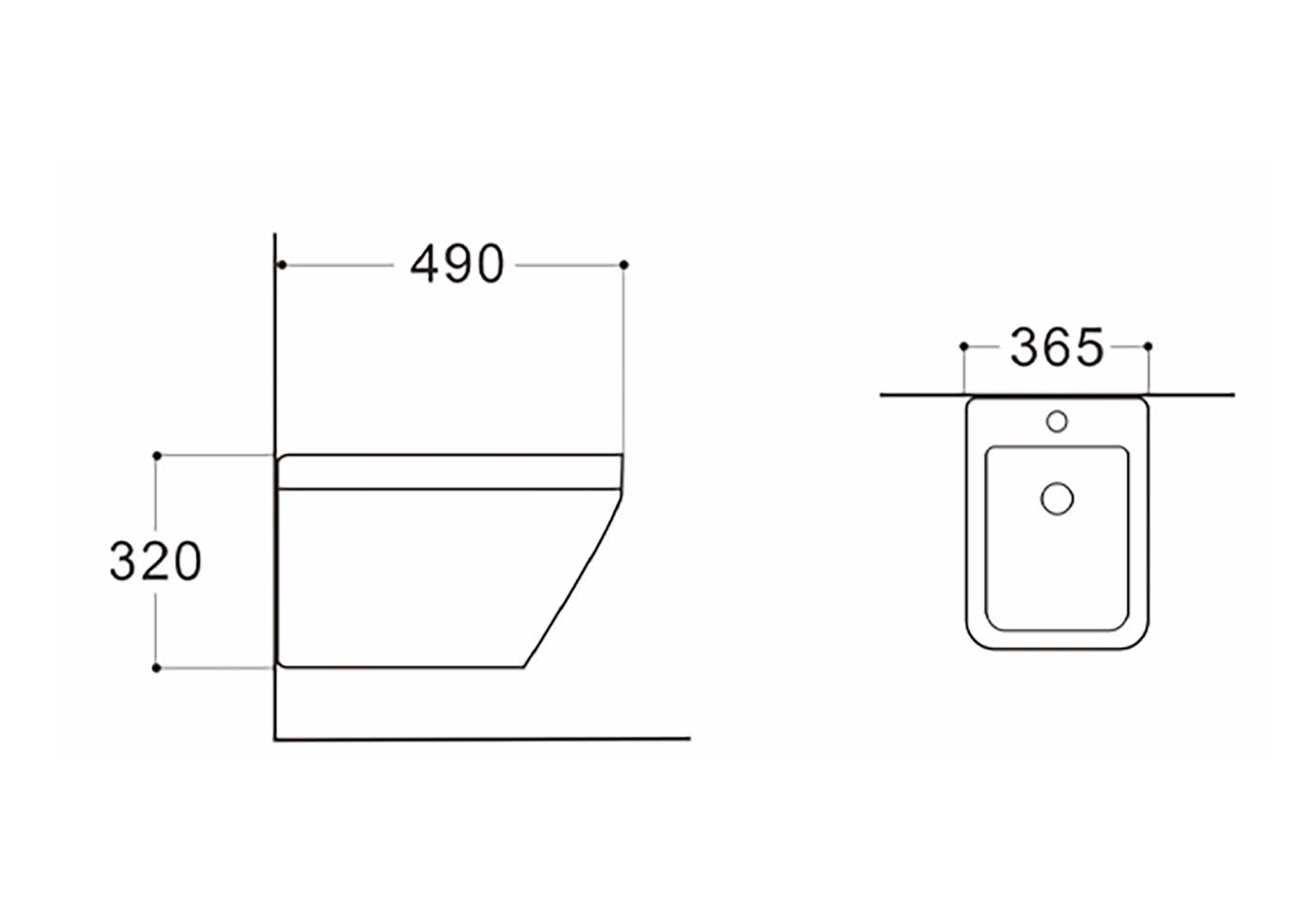 Подвесное биде Aquatek Лира AQ1055-00