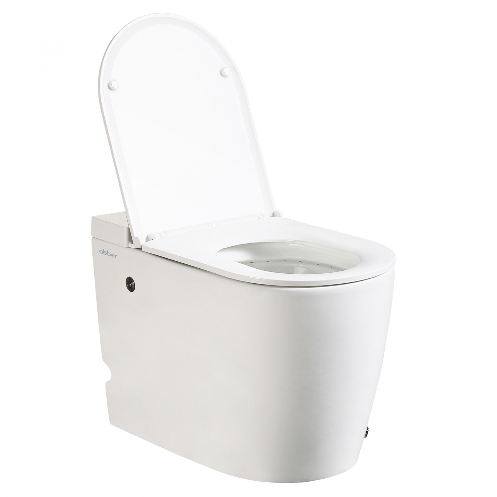 Унитаз Abber Bequem AC1114P приставной белый с импульсным смывом