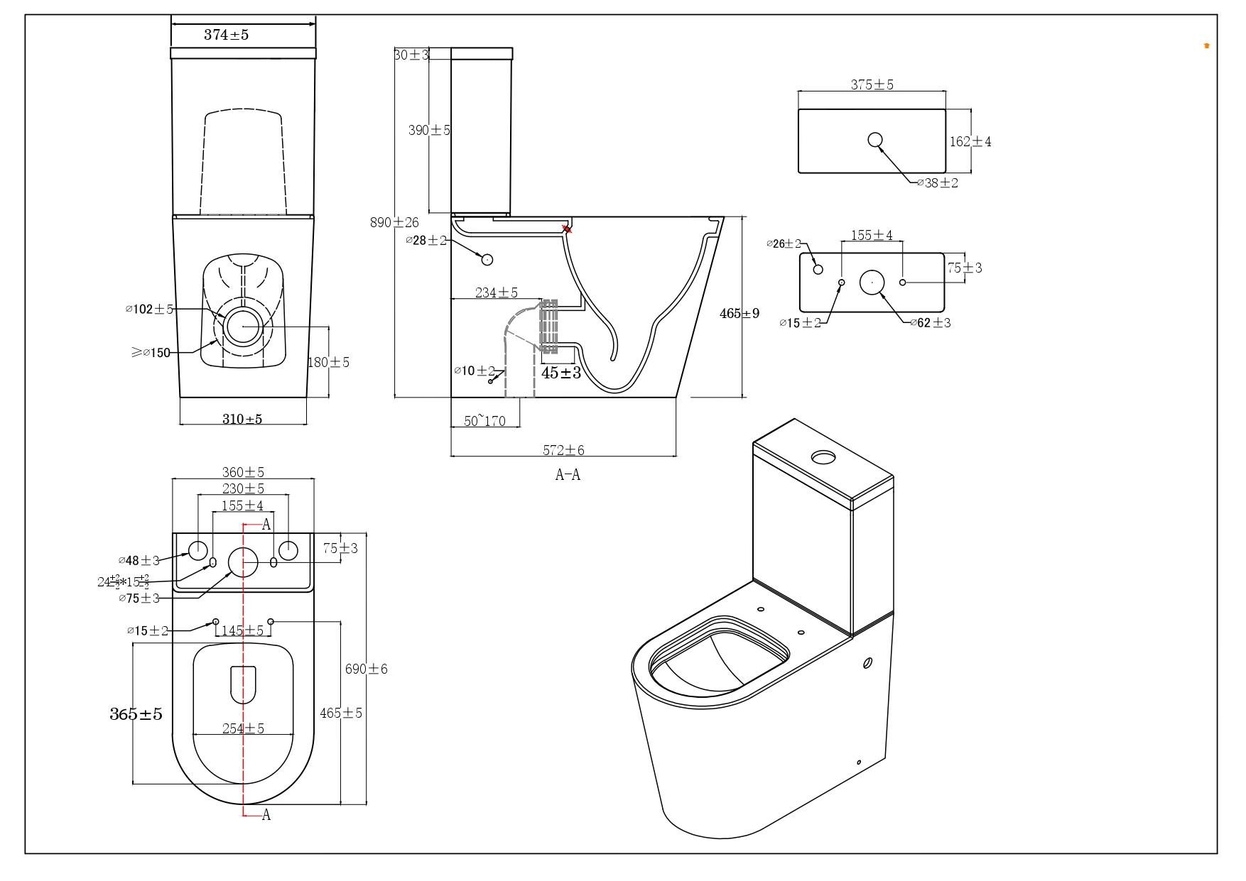 Унитаз-компакт Aquatek Оберон AQ1273H-00 с сиденьем Soft Close
