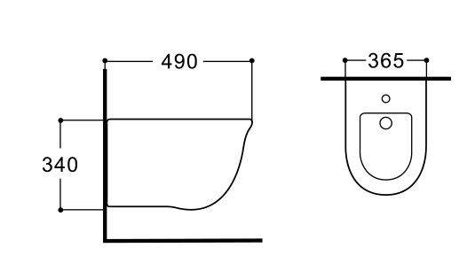Подвесное биде Aquatek Классик AQ1161-00