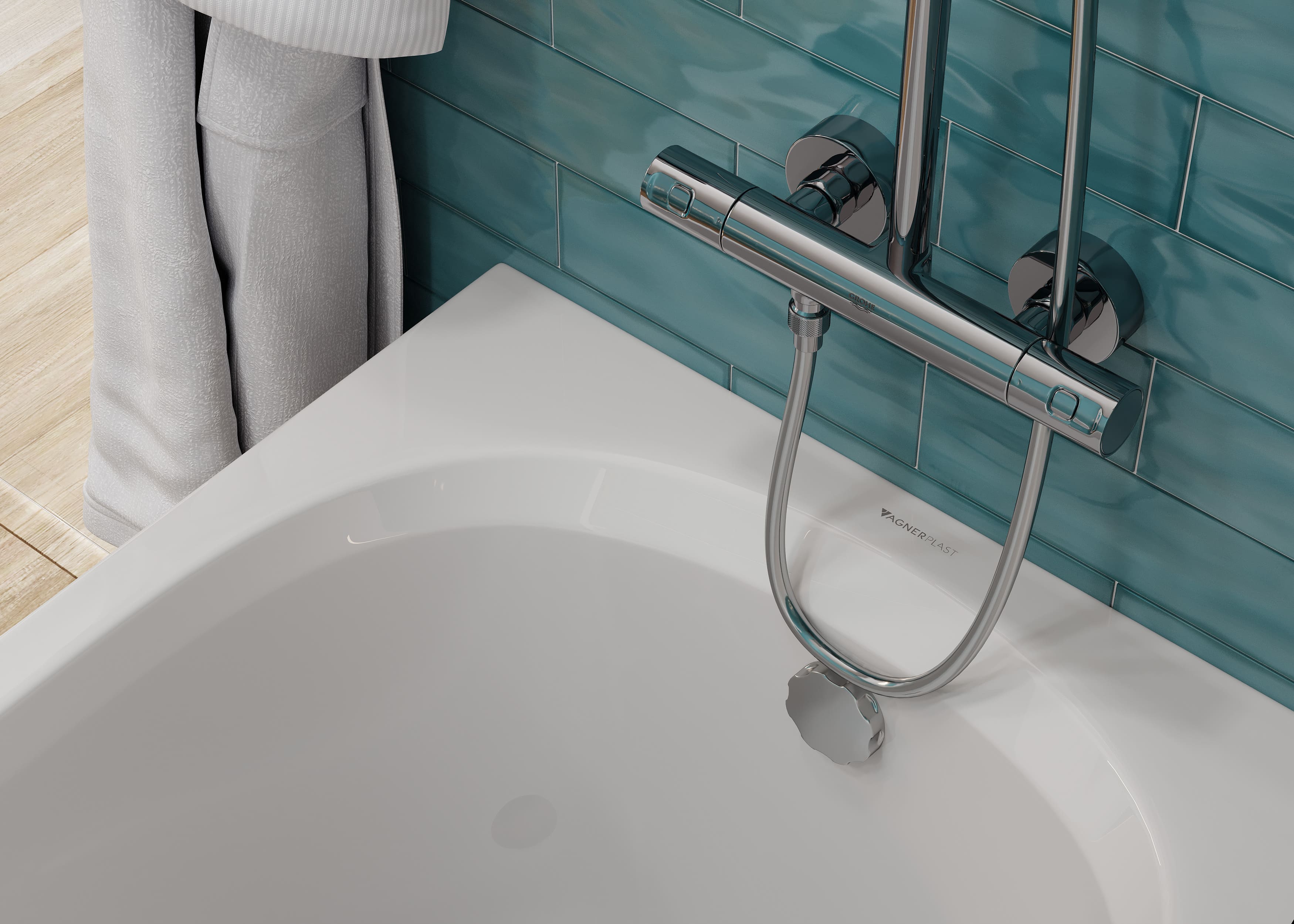Акриловая ванна VAGNERPLAST Kasandra VPBA187KAS2X-04 180х70