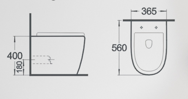 Унитаз приставной Gid TRS-269