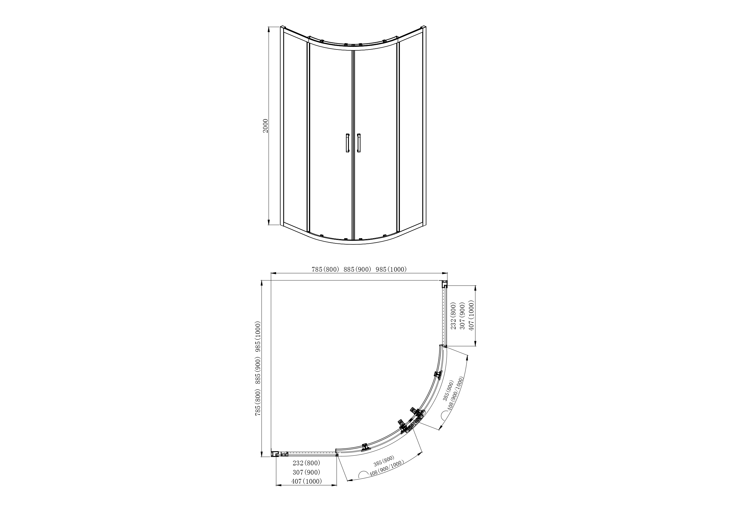 Душевой уголок Aquatek AQ ARI RO 08020BL 80х80 см