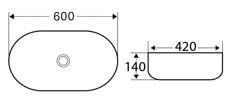 Раковина накладная BelBagno BB1084-H316