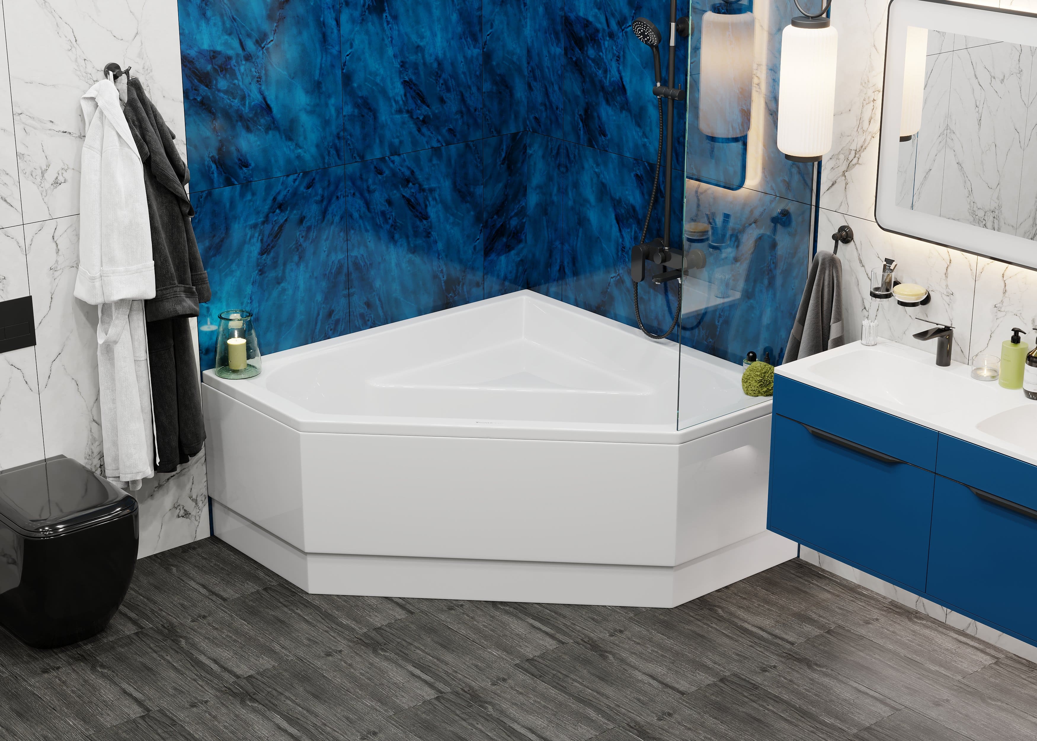 Акриловая ванна VAGNERPLAST Cavallo corner VPBA140CAV3X-04 140x140