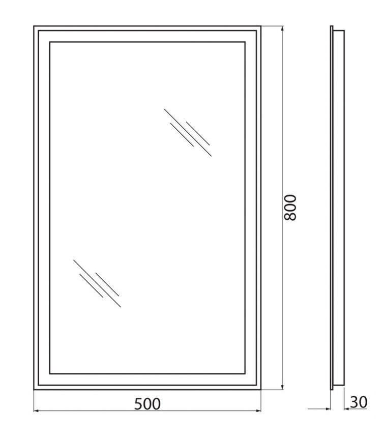 Зеркало BelBagno SPC-GRT 50х80