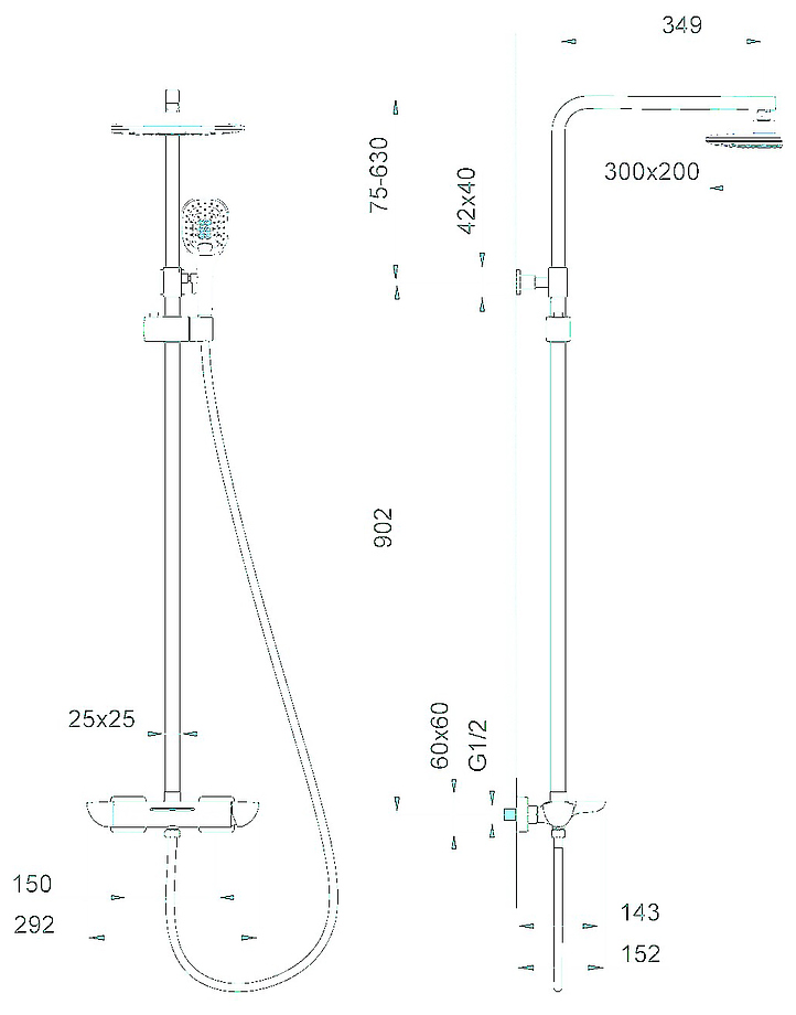 Душевая система Timo Helmi SX-1170/00-16