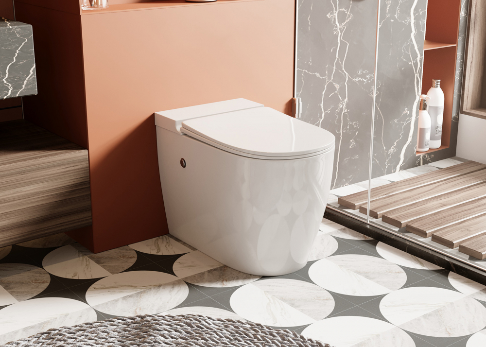 Унитаз Abber Bequem AC1115P приставной белый с импульсным смывом