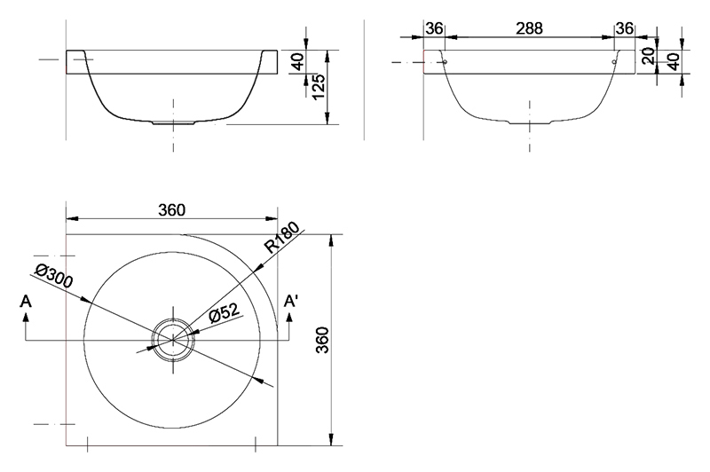 Раковина угловая Nofer 13036.ALR.S