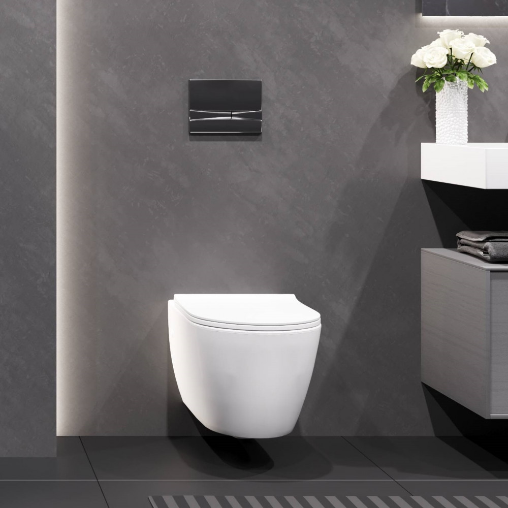 Унитаз подвесной Berges Okus 082127 безободковый, белый