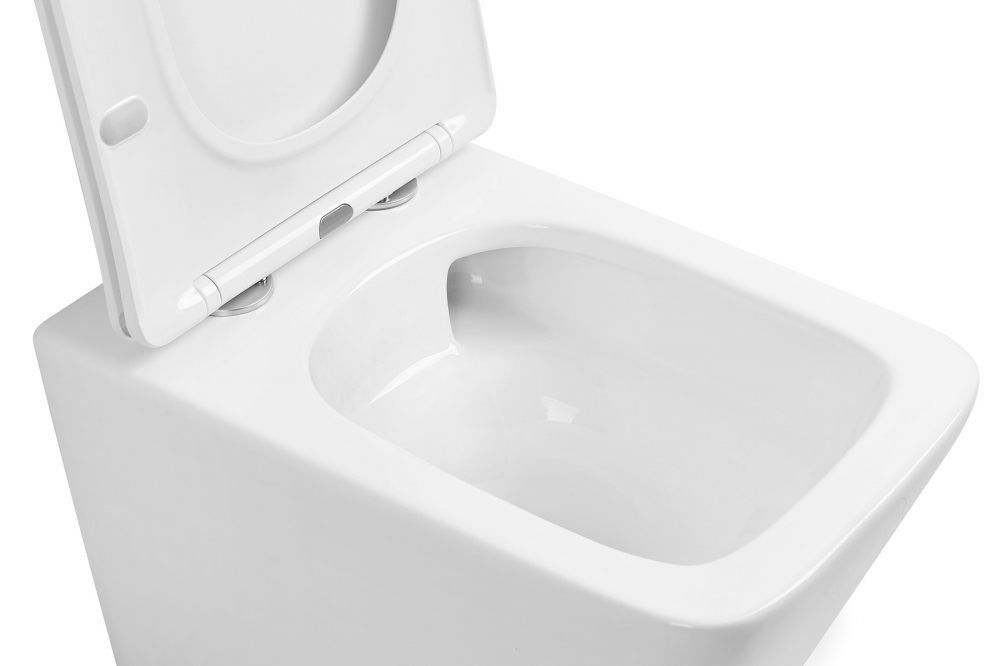 Унитаз Abber Rechteck AC1201T подвесной белый, безободковый, смыв торнадо