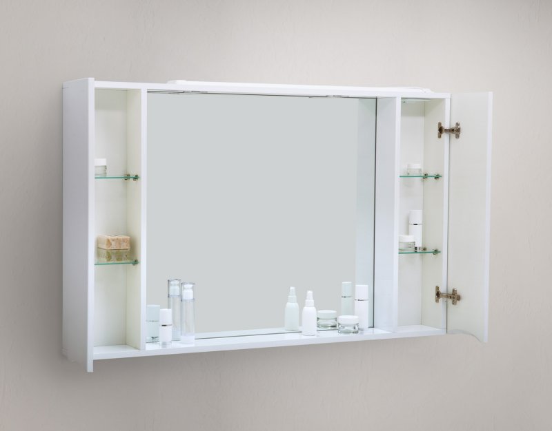 Зеркальный шкаф BelBagno Marino 120 см, Bianco Lucido
