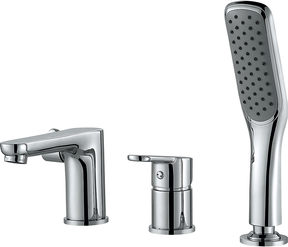 Смеситель на борт ванны D&K Rhein Marx DA1394941 на 3 отверстия, хром