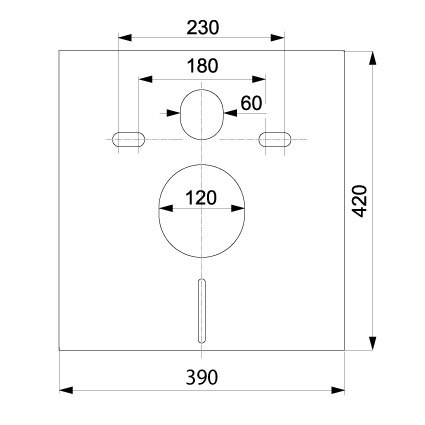 Звукоизоляционная плита ALPEN для подвесного унитаза, универсальная A004RU