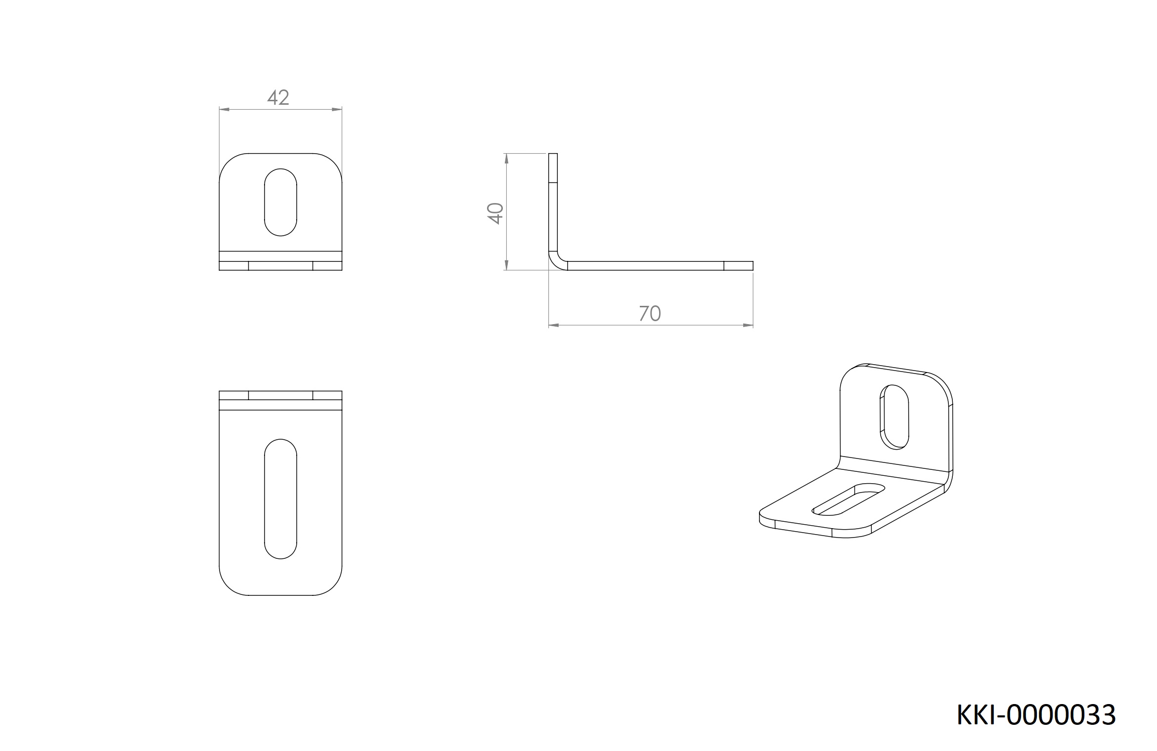 Комплект для креплений инсталляции к стене, угловой монтаж 75-105 мм