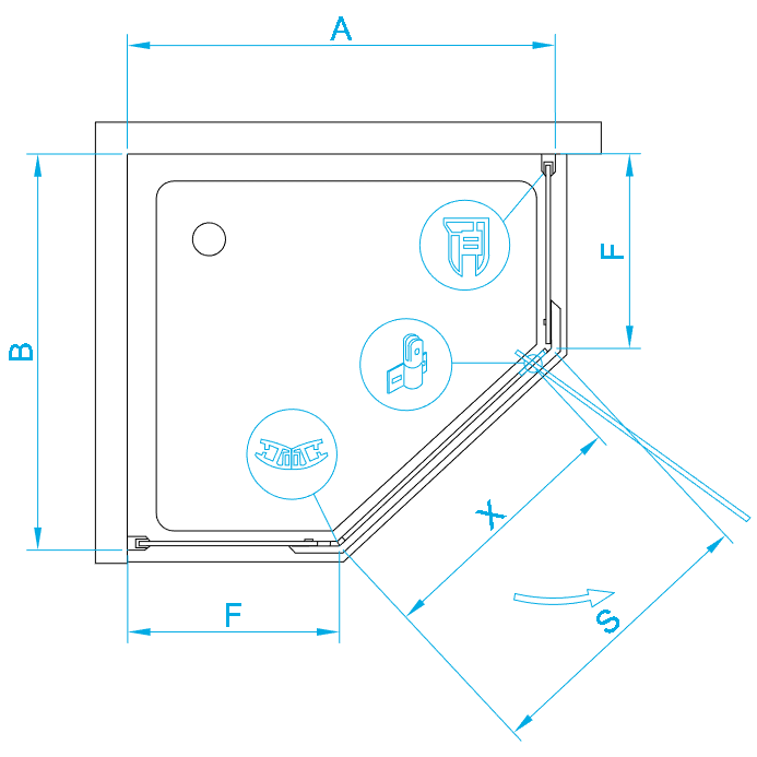 Душевой уголок RGW HO-081B 100х100 матовое