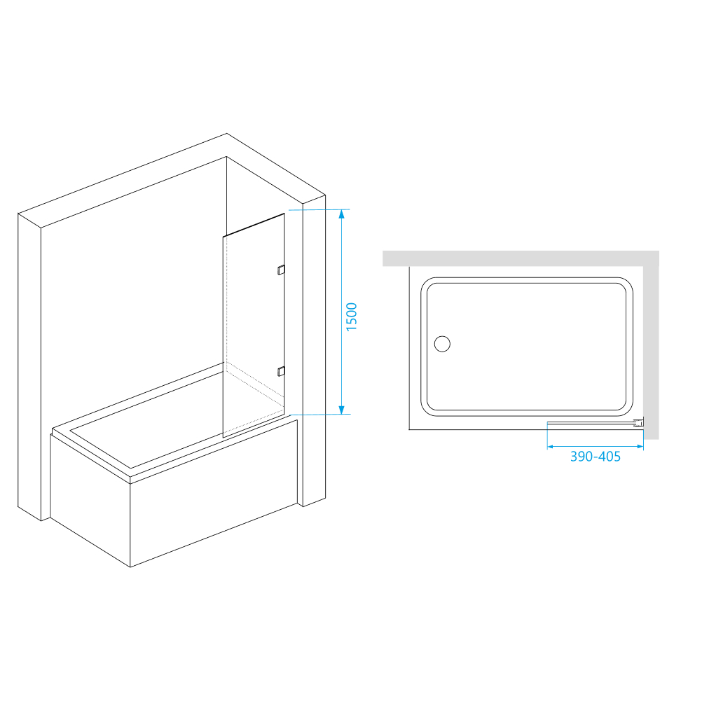 Шторка на ванну RGW SC-56-2 50х150