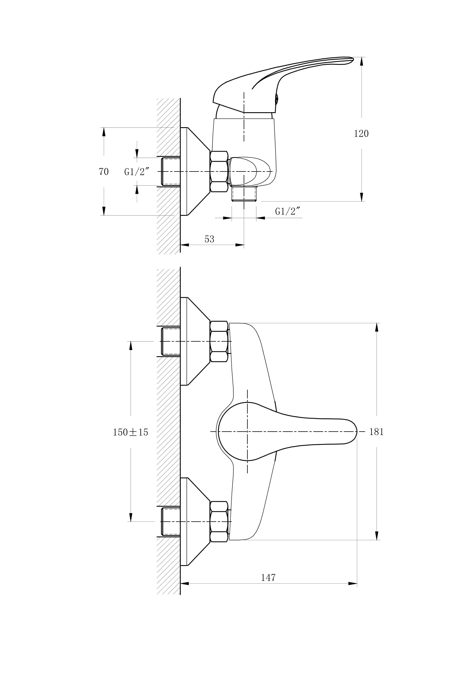 Смеситель для душа Rush Corsica CO4240-63