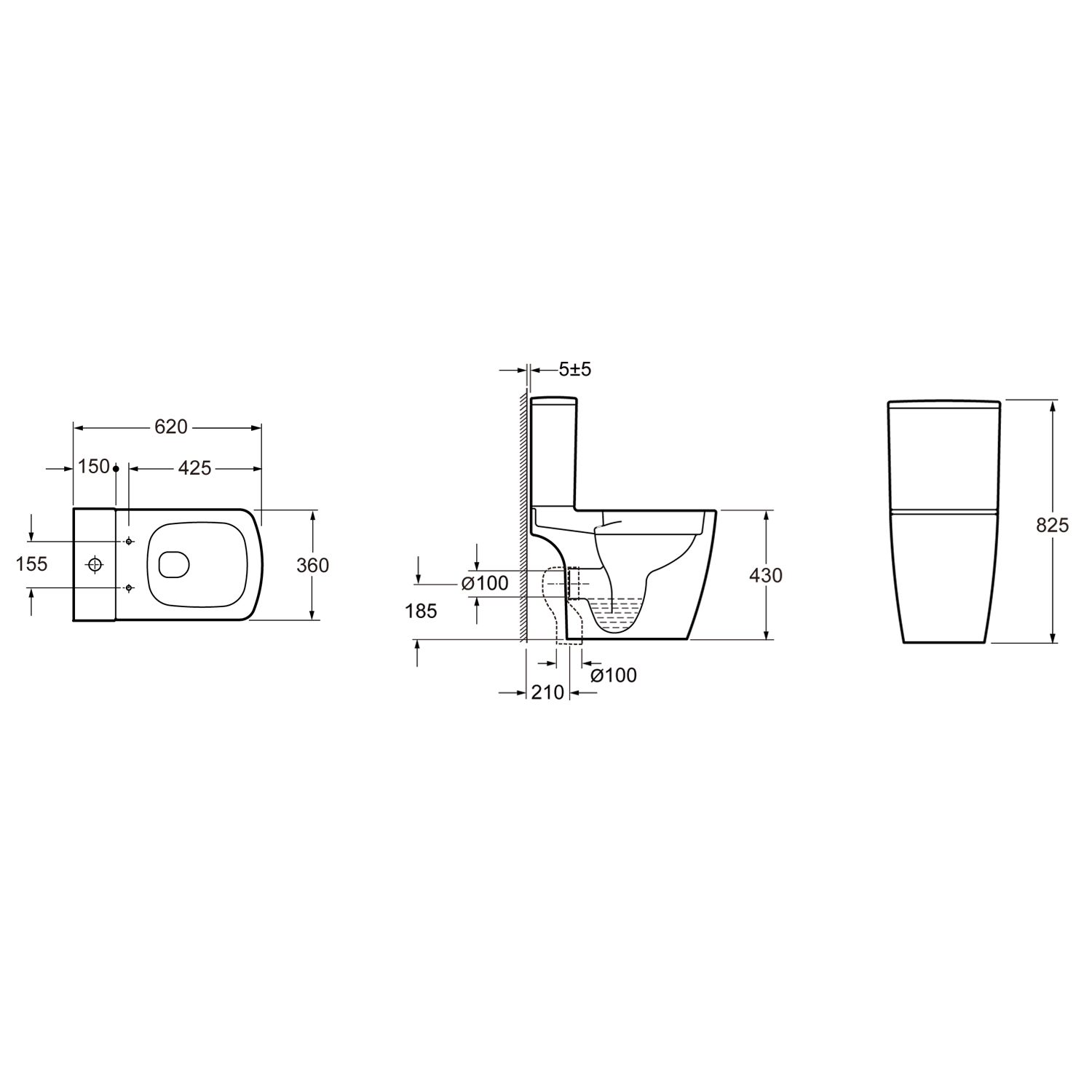Напольный унитаз Lavinia Boho Aveo Compacto Rimless 330601CR