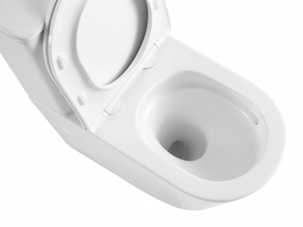 Унитаз Abber Bequem AC1112TMW компакт белый матовый, безободковый, смыв торнадо