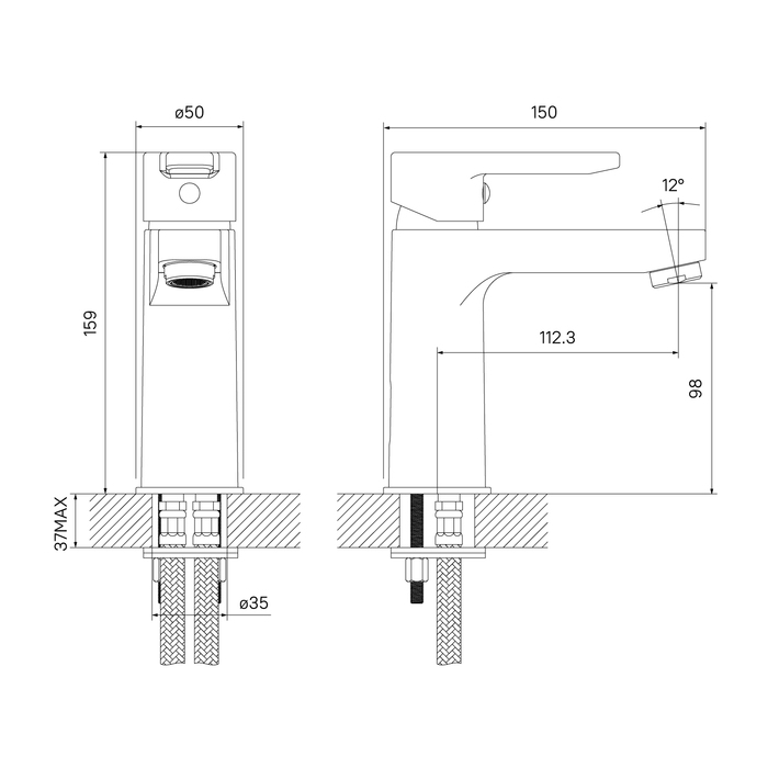Смеситель для раковины Iddis Sena SENSB00i01
