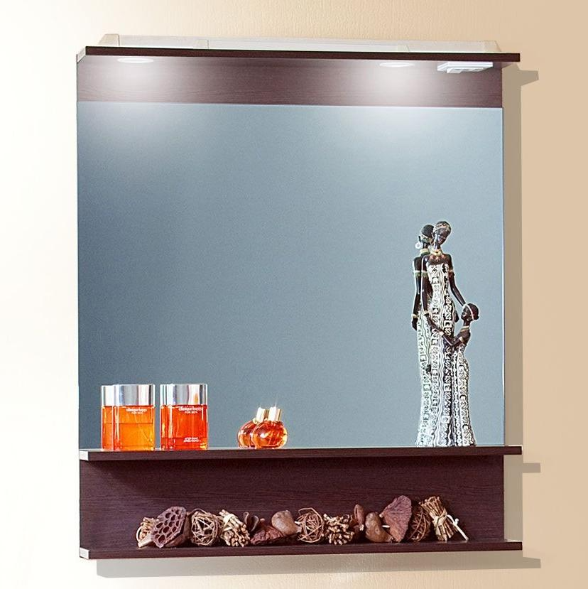 Зеркало Бриклаер Чили 80 венге, с подсветкой и полкой