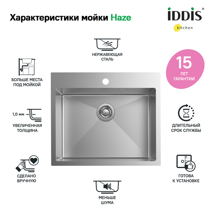 Мойка встраиваемая Iddis Haze HAZ59S0i77