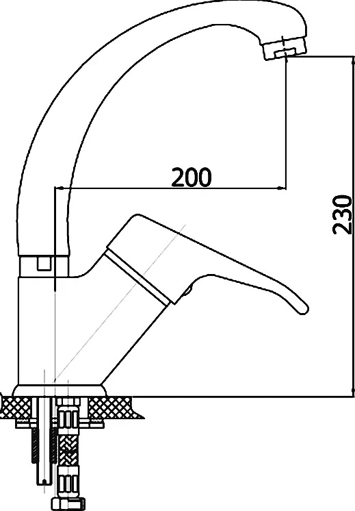 Смеситель для кухни GPD Calipso MTE20