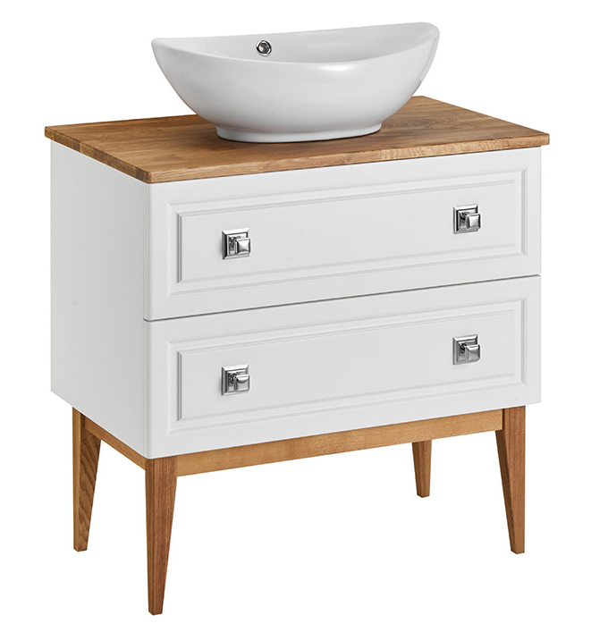 Мебель для ванной подвесная ASB-Woodline Каталина 80 White