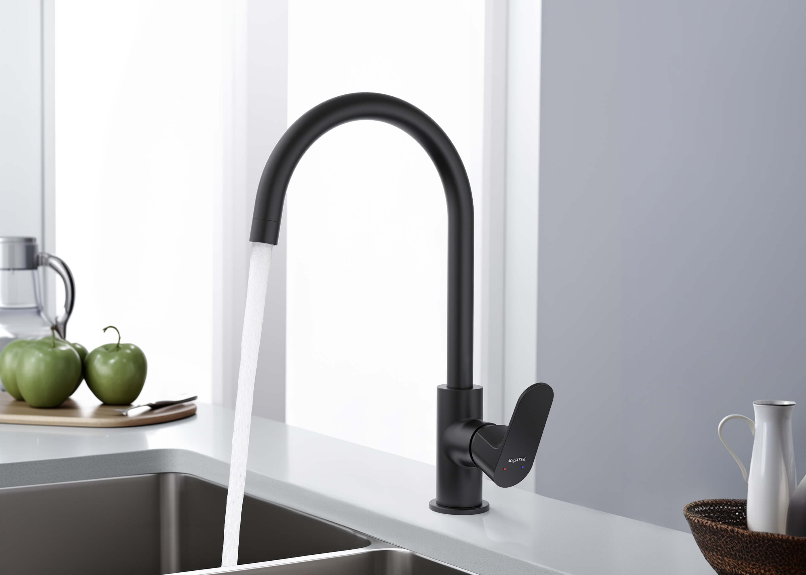 Смеситель Aquatek Оберон AQ1282MB для кухни