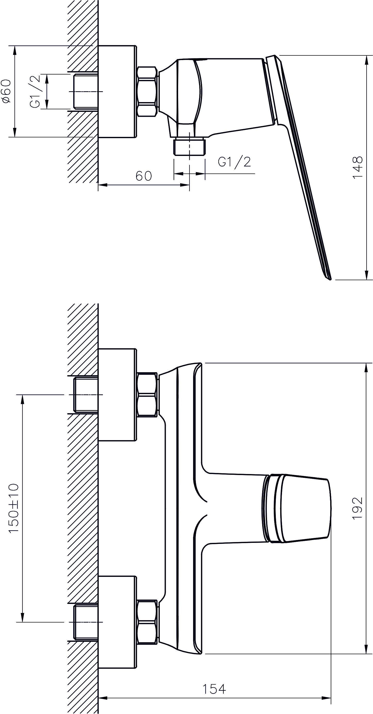 Смеситель для ванны с душем Rush Bering BE5535-63