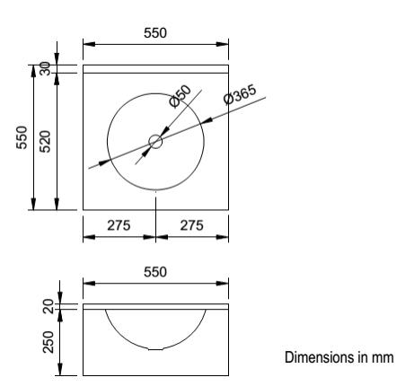 Раковина коллективная закрытого типа Nofer 13080.1.S