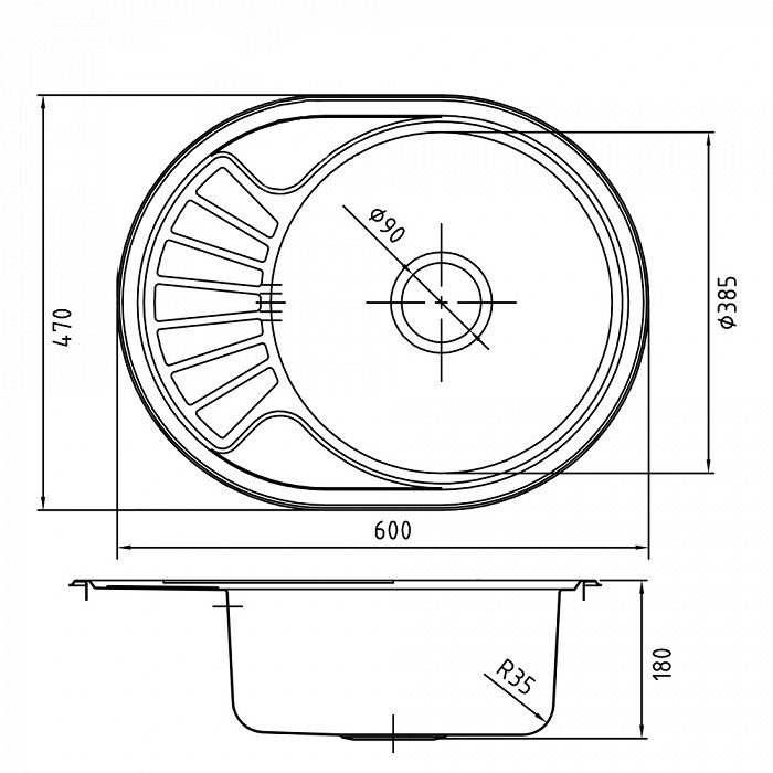 Мойка встраиваемая Iddis Suno S SUN60SDi77