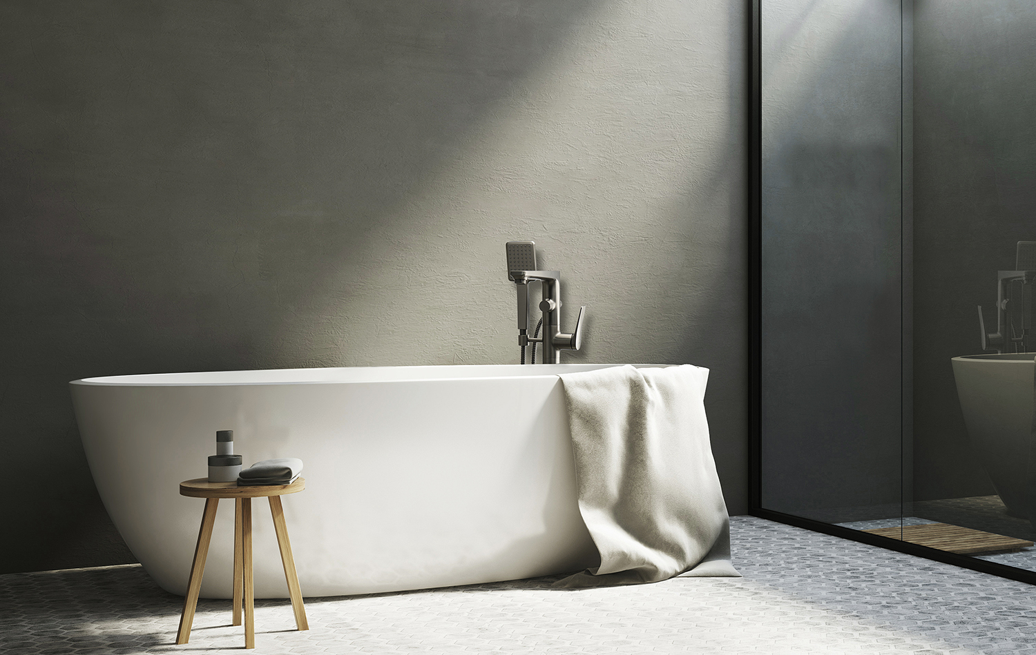 Смеситель Lemark Bronx LM3744GM для ванны, напольный