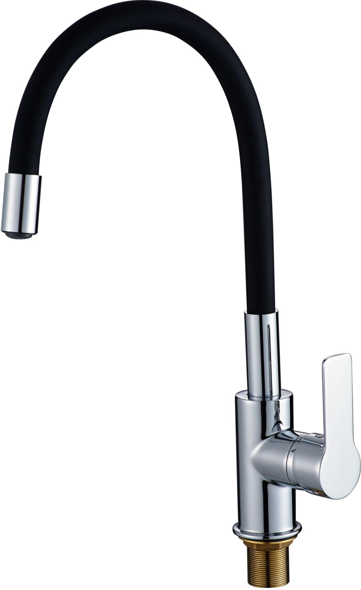 Смеситель для кухни с гибким изливом Rush Siple SI7335-60Black Черный