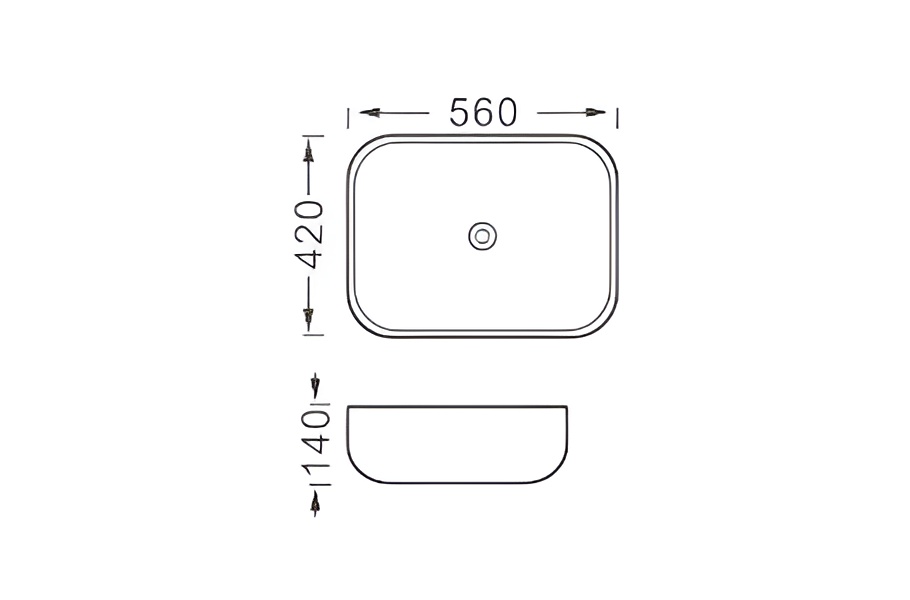 Раковина накладная Aquatek AQ5526-MW белый матовый