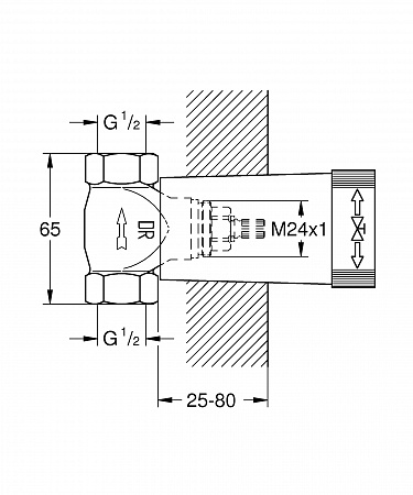 Механизм скрытого вентиля 1/2" DN 15 Grohe 29800000