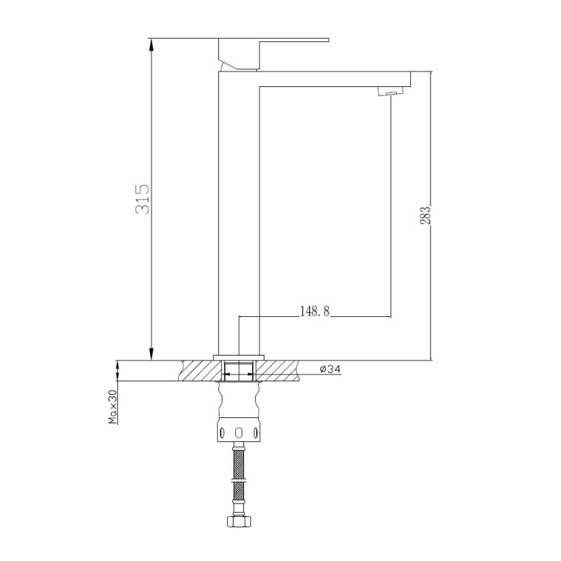 Смеситель для раковины Haiba HB11803-7, черный