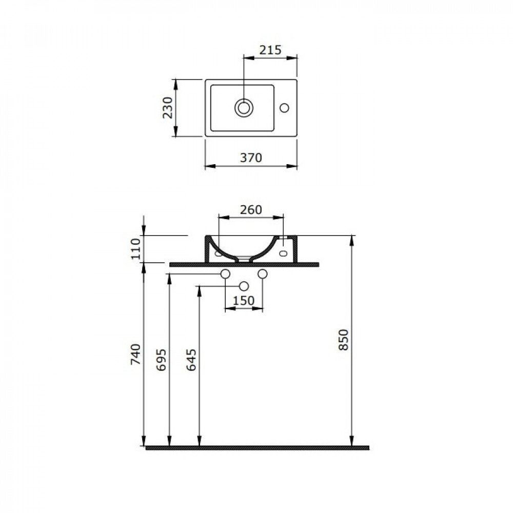 Раковина подвесная Berges Small 182009
