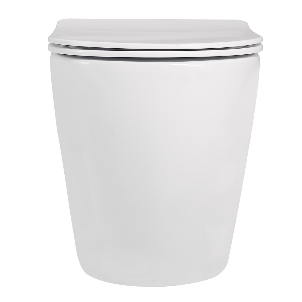 Унитаз Abber Bequem AC1111 приставной белый, безободковый