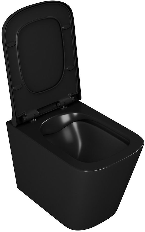 Унитаз подвесной D&K Berlin DT1436025 безободковый, черный