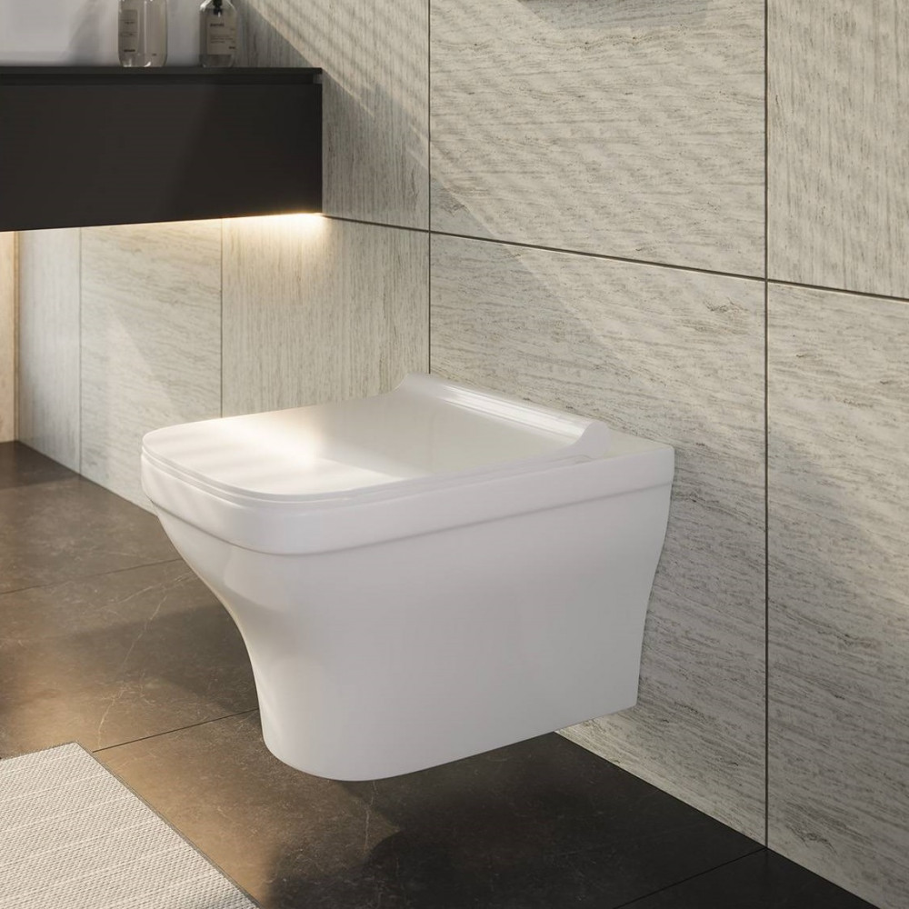 Унитаз подвесной Berges Strati 082132 безободковый, белый